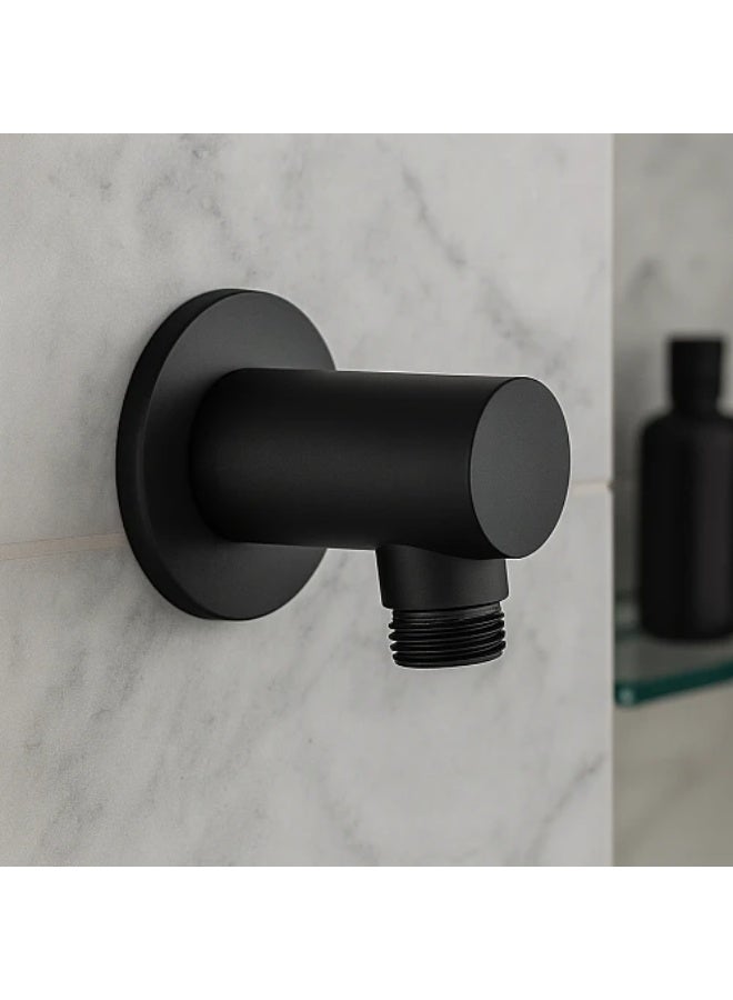 Hidden round elbow (fitting) – black - Image 1